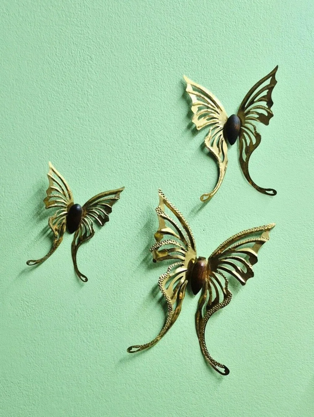 MCM Gold Butterfly Wall Decor - Set of 3